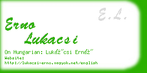 erno lukacsi business card